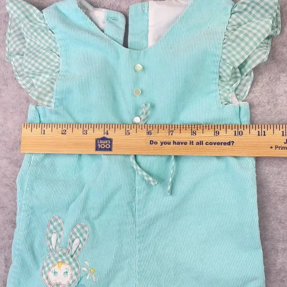 Vintage Jumper Blue Baby 12 months Applique STAINED - Picture 4 of 7